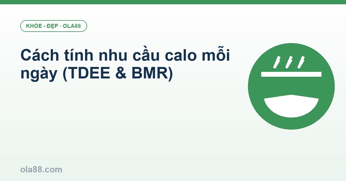 Cách tính nhu cầu calo mỗi ngày (TDEE & BMR)