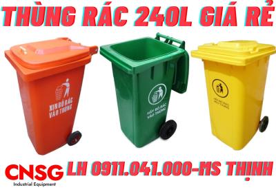 Thùng rác nhựa nắp kín, thùng rác 120 lít, thùng rác 240 lít lh 0911041000