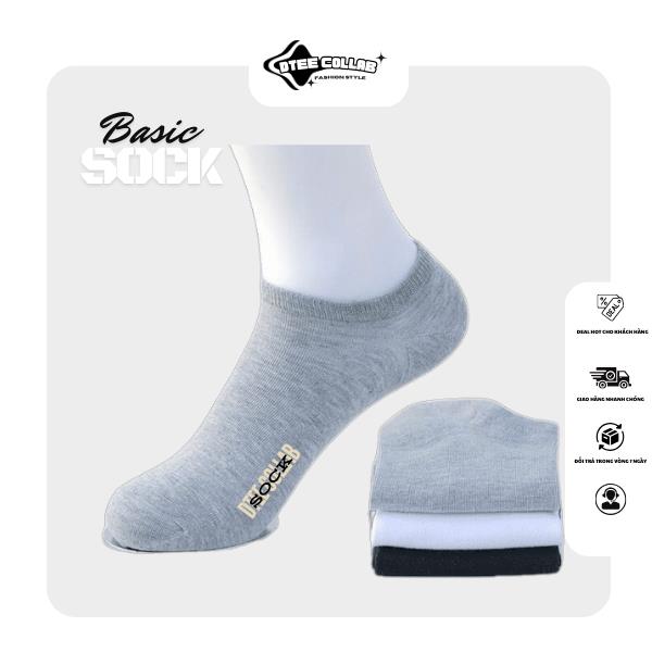 Vớ Nam Nữ “BASIC SOCK” Cổ Ngắn DTee Collab PK01 – Cotton Tự Nhiên Êm Ái Dày Dặn