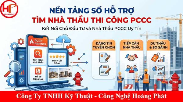 Nền tảng số hỗ trợ tìm nhà thầu thi công pccc