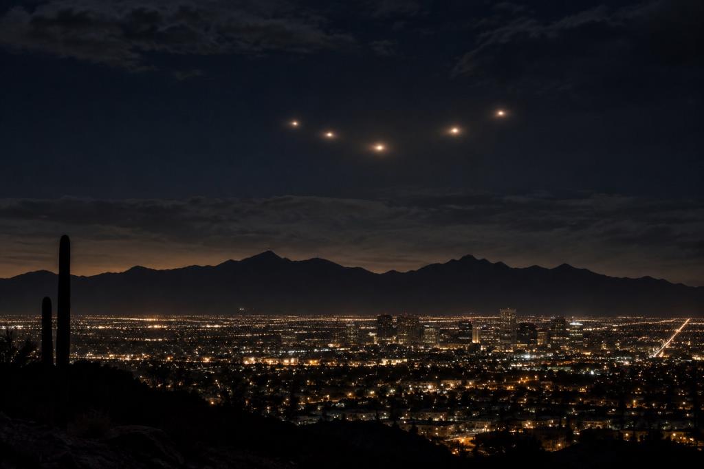Phoenix Lights 1997: đội hình chữ V khổng lồ hay hai sự kiện bị nhập làm một?