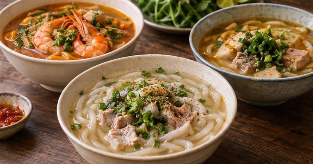 Bánh canh qua các vùng: khác từ sợi bột đến độ sánh của nước dùng