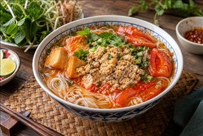 How to cook bun rieu cua: fragrant, with the crab curd in soft clouds and a clear broth