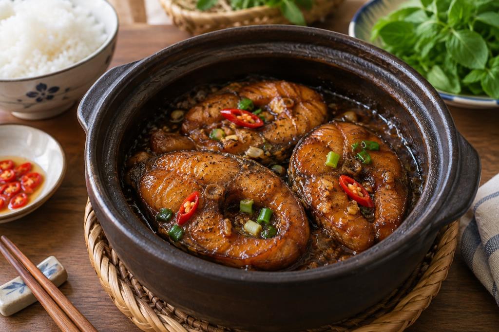 Cách làm cá kho tộ đậm đà, cá nguyên miếng và nước kho sánh đẹp
