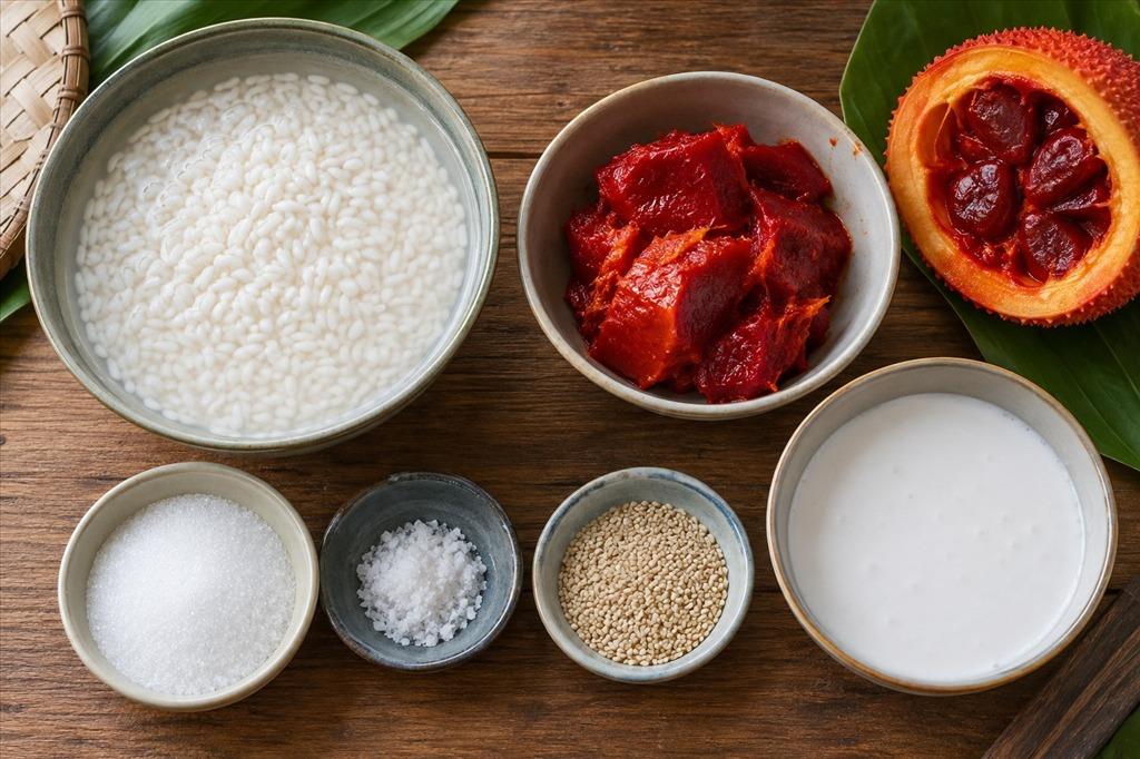 Cách nấu xôi gấc đỏ đẹp, hạt dẻo tơi và không bị nhão