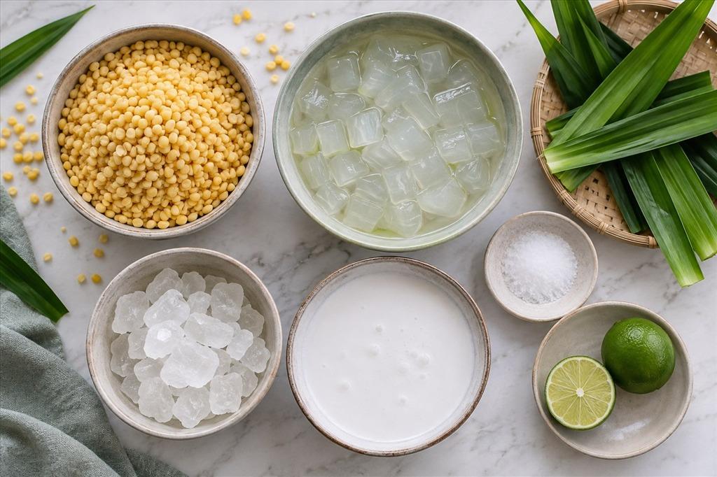 Cách nấu chè đậu xanh nha đam thanh mát, nha đam giòn và không đắng