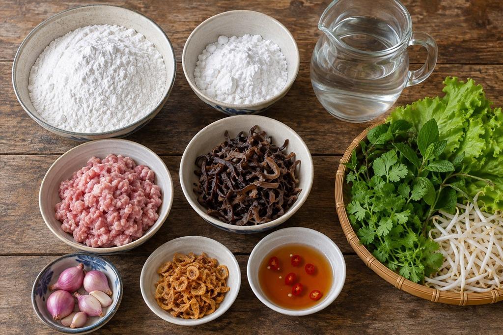 Cách làm bánh cuốn nóng nhân thịt, vỏ mỏng mềm và không dính