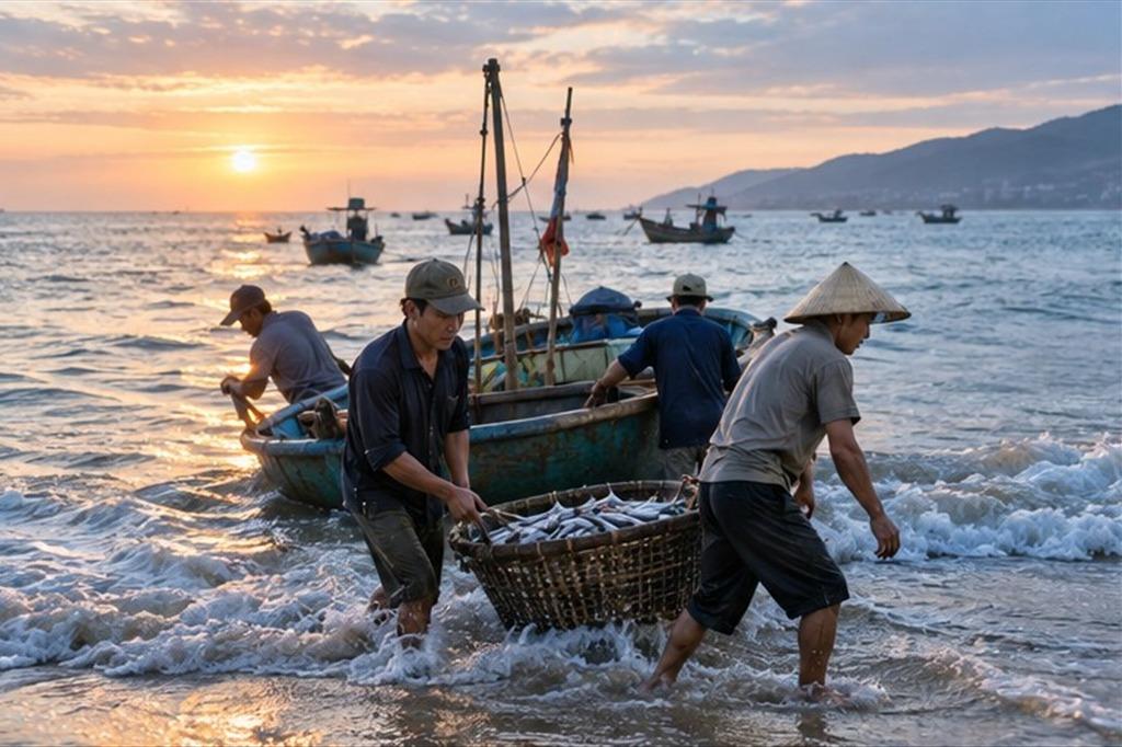 Bếp biển miền Trung: cá nướng, mắm và cách người dân đi qua mùa gió bão