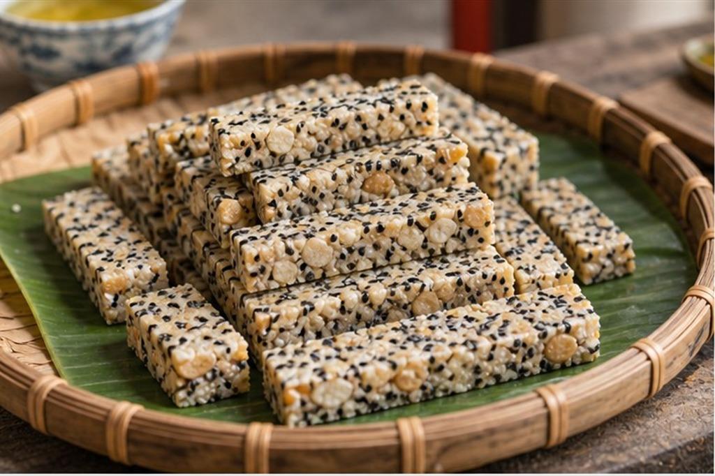 Bánh cáy Thái Bình: từ hạt nếp, mạch nha đến thức quà bên chén trà