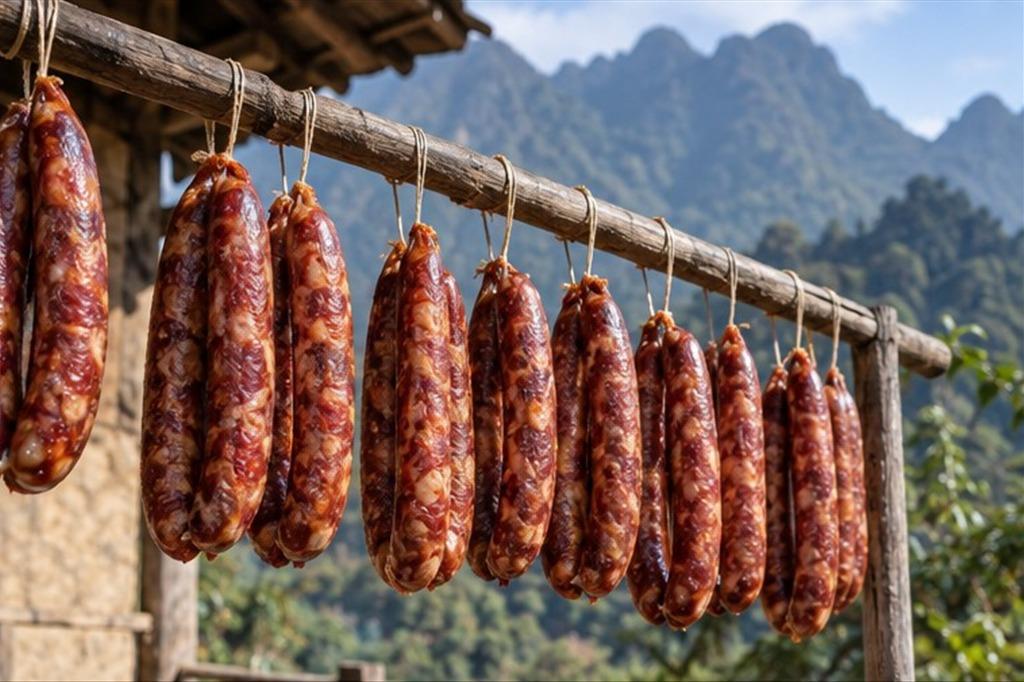 Lạp xưởng Cao Bằng: hương nắng núi, gia vị và căn bếp ngày lạnh