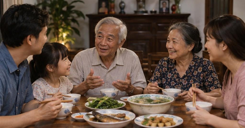 Bữa cơm có người lớn tuổi: hỏi han thế nào để không biến thành nhắc nhở?