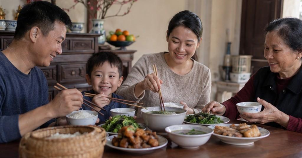 How do home meals differ across Vietnam's three regions in what is chosen and how it is seasoned?