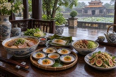 顺化的饮食：宫廷厨房、民间菜式与小街摊子的相遇