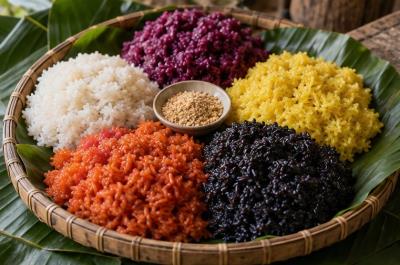 Mâm cơm người Tày vùng Đông Bắc: xôi ngũ sắc, khâu nhục và ký ức nhà sàn