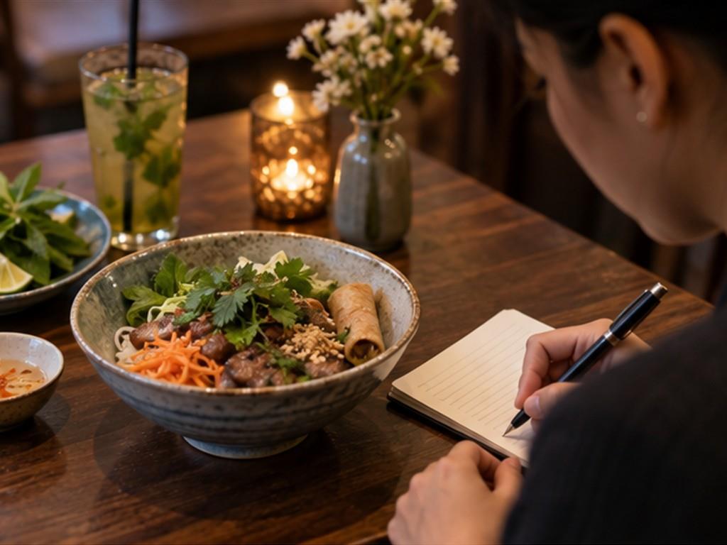 Không gian và thời điểm dùng bữa là bối cảnh cần ghi rõ trong đánh giá.
