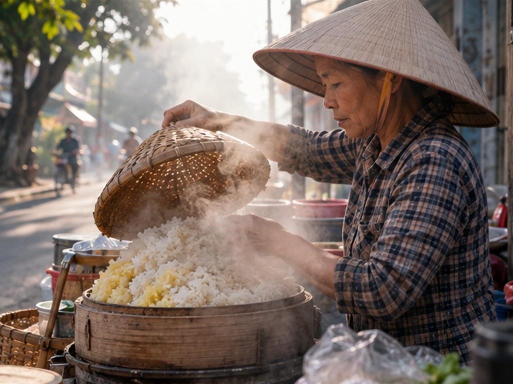 Xôi, cơm tấm và cơm nắm cho thấy nhiều cách chế biến cùng một nguyên liệu nền.