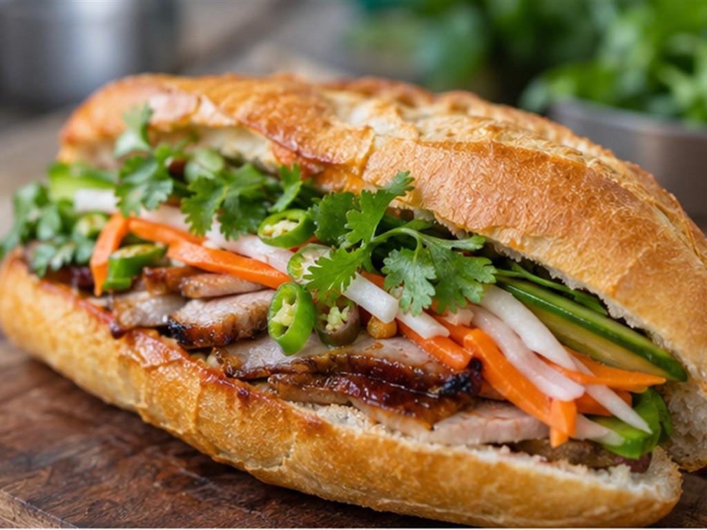Một ổ bánh mì ngon dựa vào cân bằng giữa vỏ, nhân, rau và đồ chua.