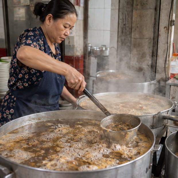 Nồi nước cua tại quán