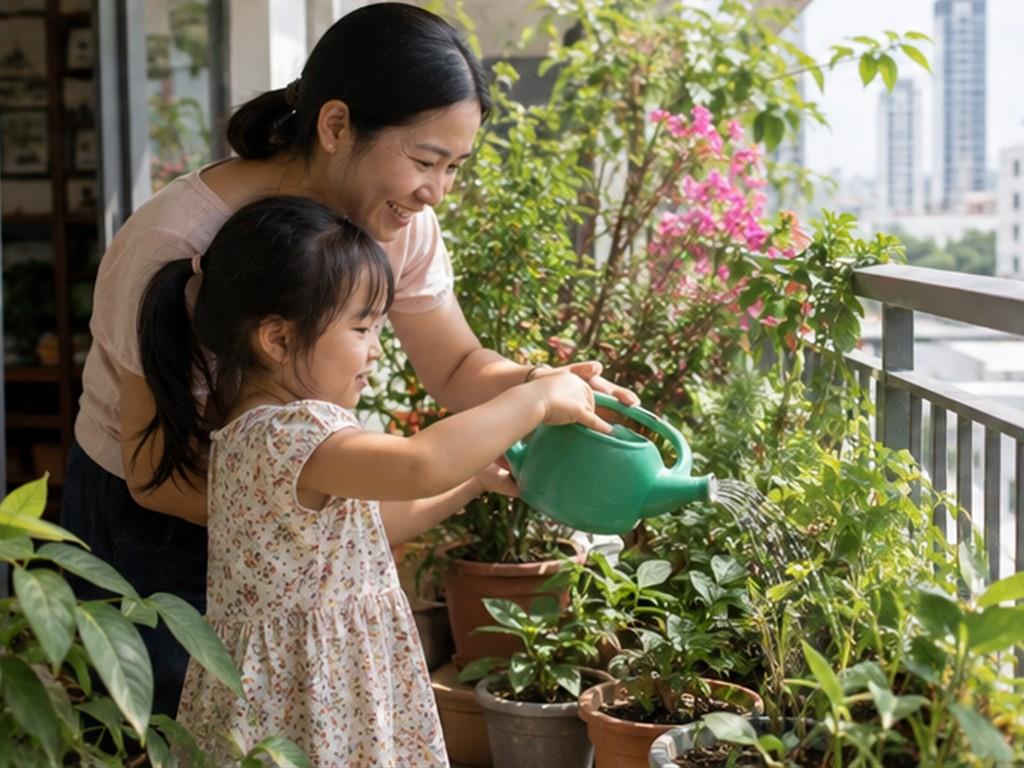Cùng chăm một chậu cây tạo cơ hội trò chuyện mà không cần sắp đặt.