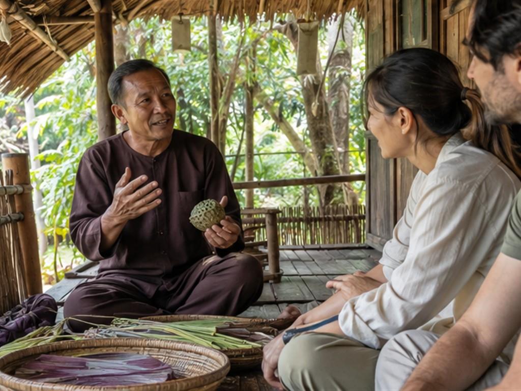 Chợ nổi là không gian giao thương nên du khách cần tránh cản trở người bán.