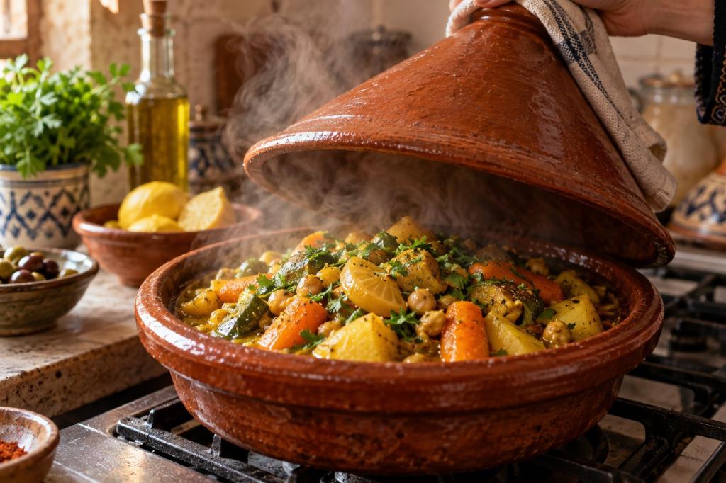 Nguyên liệu couscous và gia vị Morocco