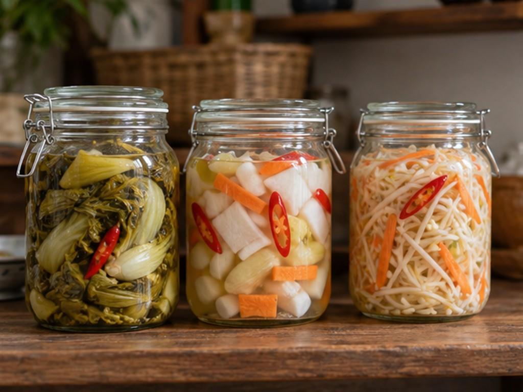 Làm sạch và xử lý độ ẩm của rau là bước quan trọng trước khi muối.