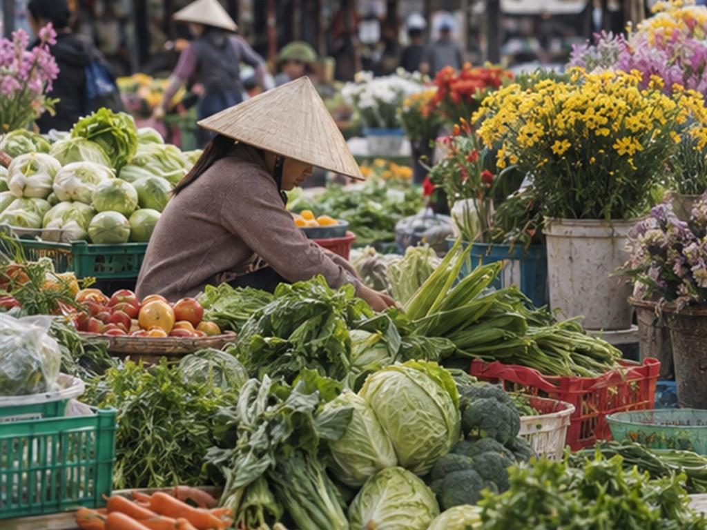 Chợ rau và hoa là không gian làm việc cần được quan sát bằng sự tôn trọng.