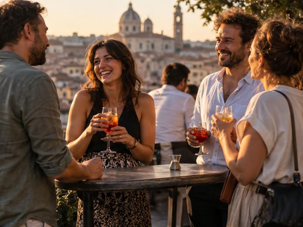 Aperitivo trước hết là thời gian dành cho cuộc trò chuyện.