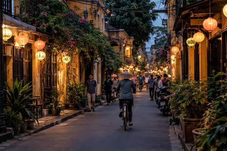 Phố cổ vào buổi tối