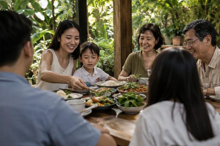 Bữa ăn gia đình nhiều thế hệ