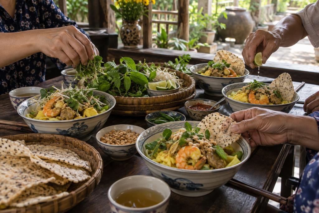 Bữa mì Quảng trong gia đình Quảng Nam