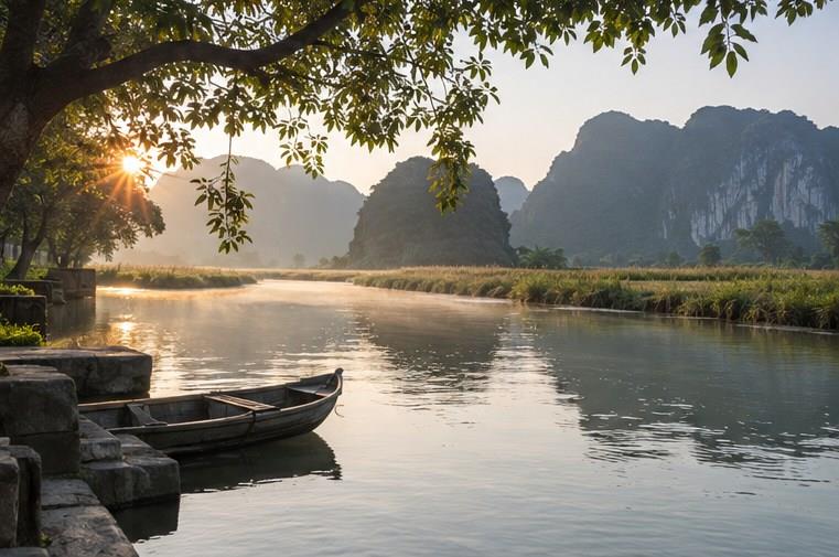 Bữa cơm gia đình tại khu vực Tam Cốc