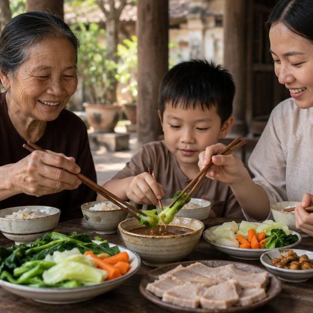 Tương trong bữa cơm gia đình